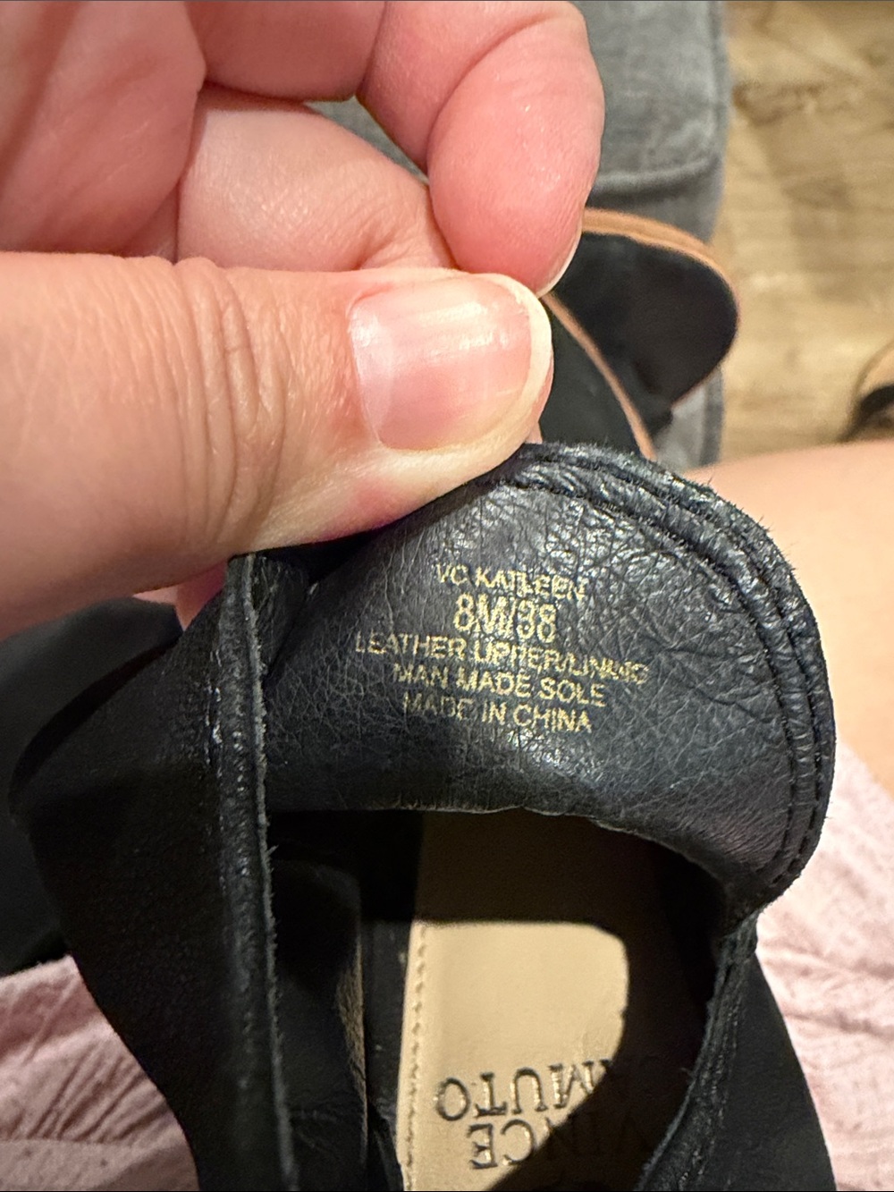Vince Camuto Womens Black Open-Toe Block Heel Booties Size 8M - Picture 6 of 9